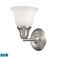 ELK Home Plus 67020-1-LED - Berwick 1-Light Vanity Lamp in Brushed Nickel with White Glass - Includes LED Bulb